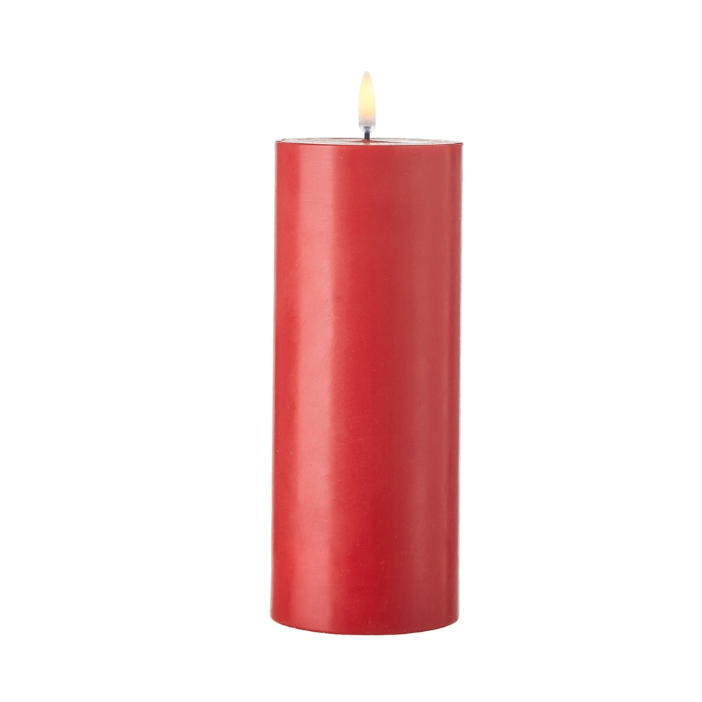 3" x 9" Uyuni Red Pillar Candle