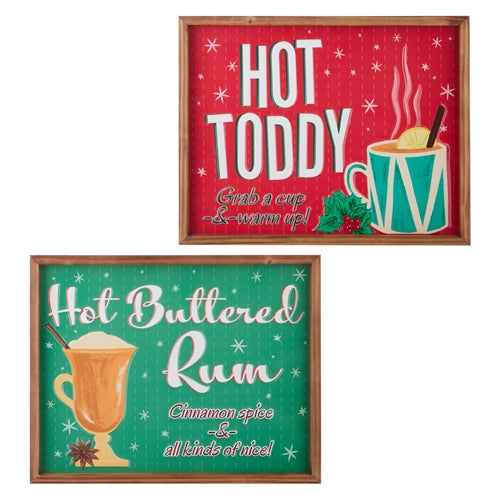 20" Hot Toddy and Buttered Rum Framed Wall Art
