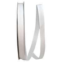 White 5/8 Inch Soliterra Taffeta Ribbon for Bows and Wreaths