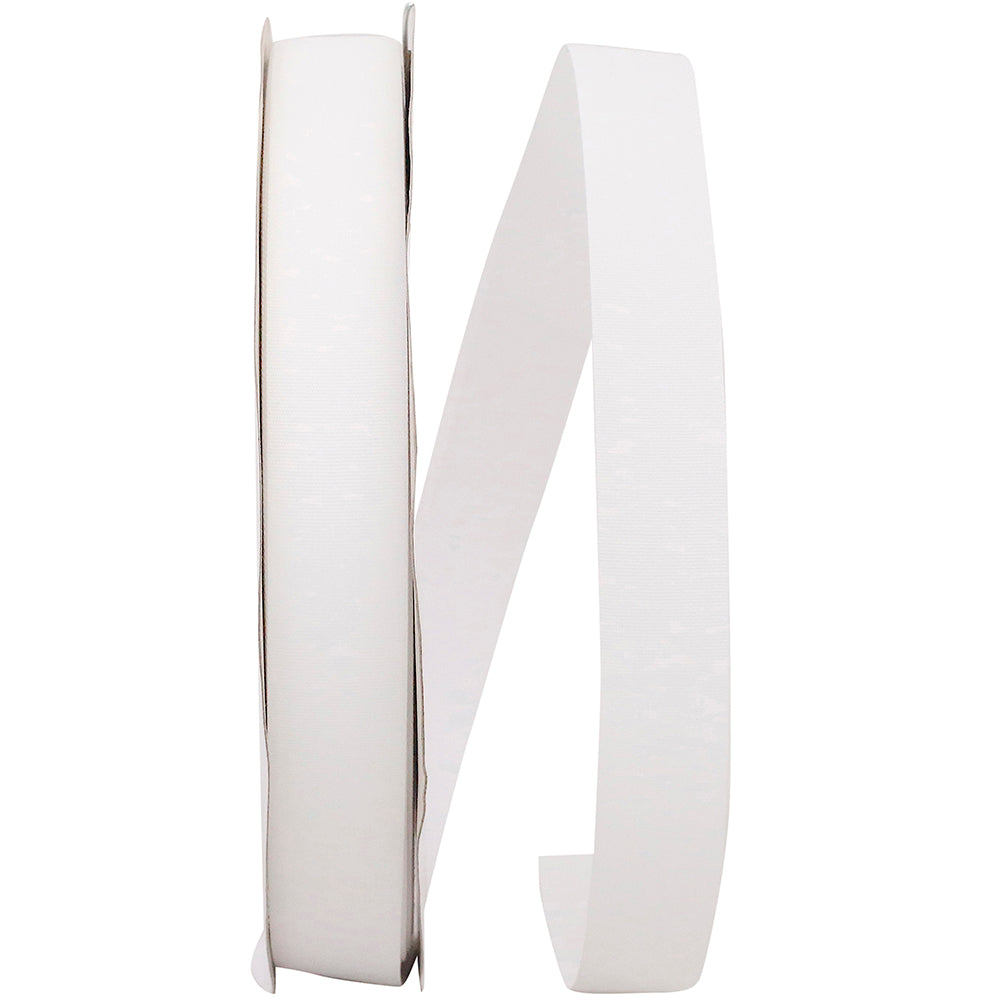 White 7/8 Inch Taffeta Ribbon for Wreaths and Bows