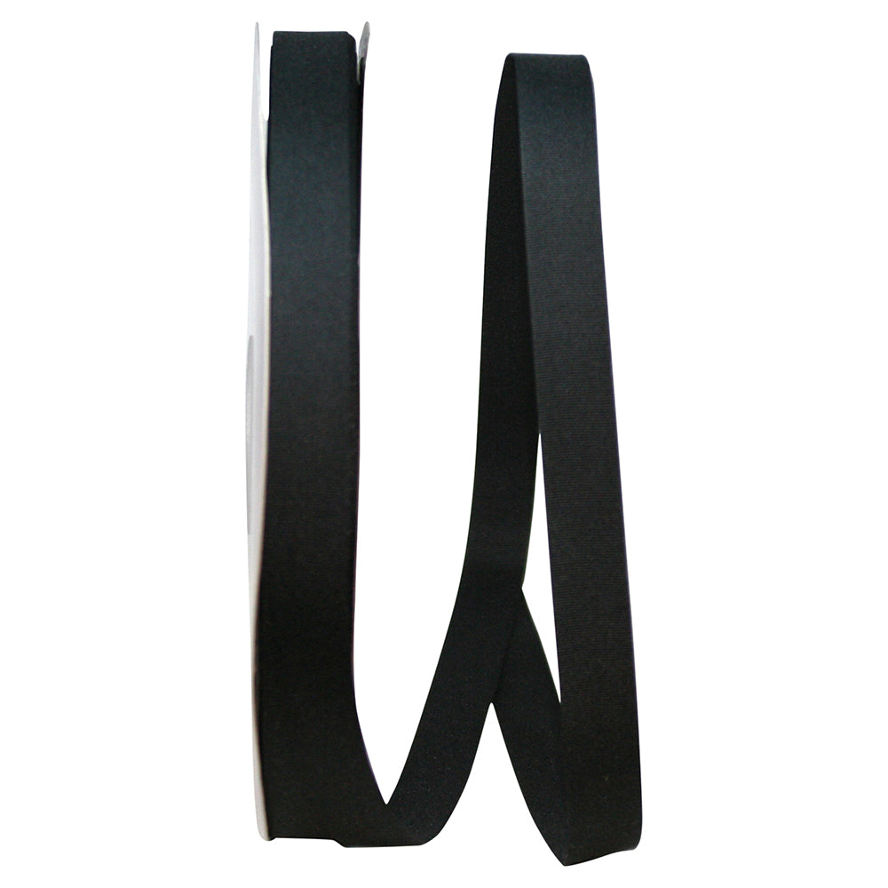Black 5/8 Inch Taffeta Ribbon for Wreaths and Bows