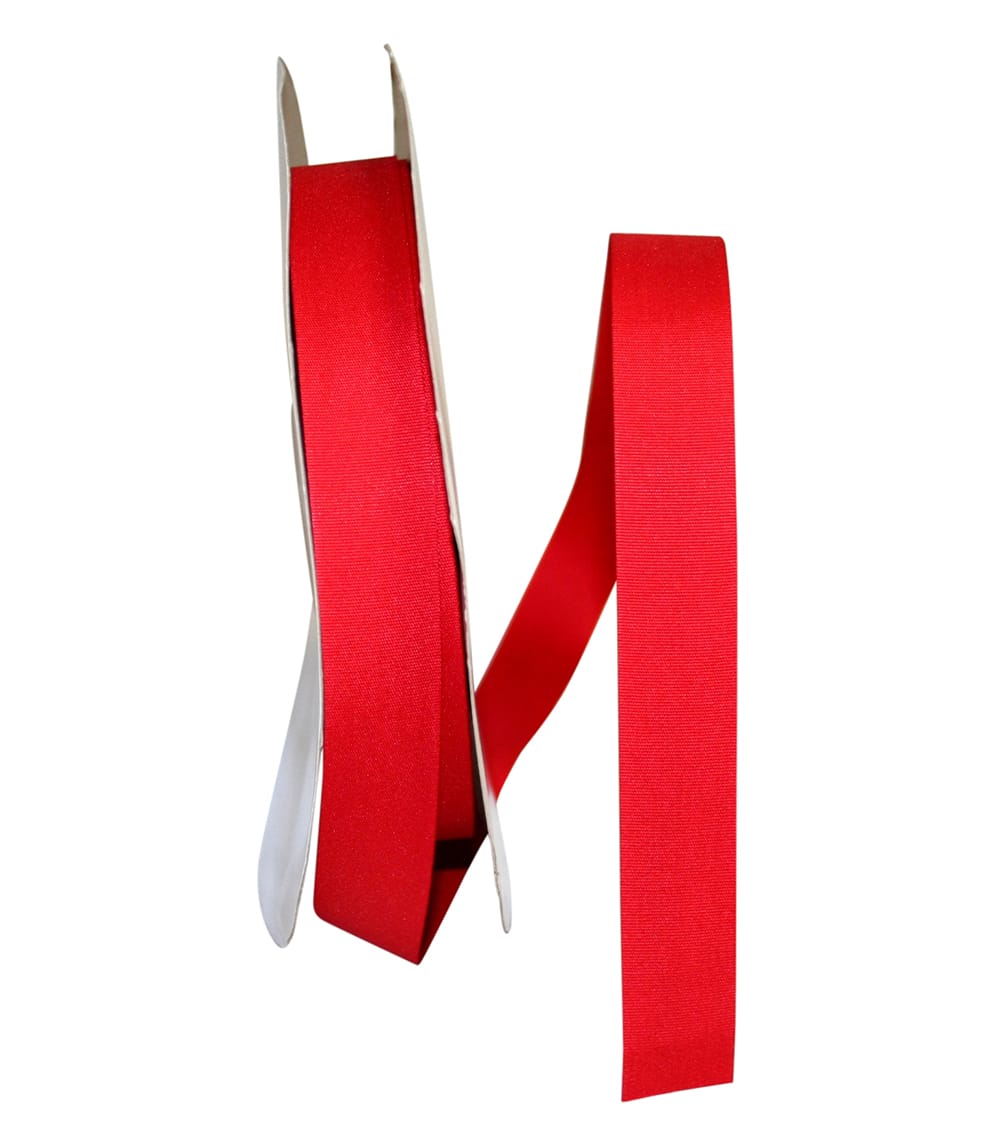 Red Soliterra Taffeta Ribbon 7/8 Inch for Wreaths