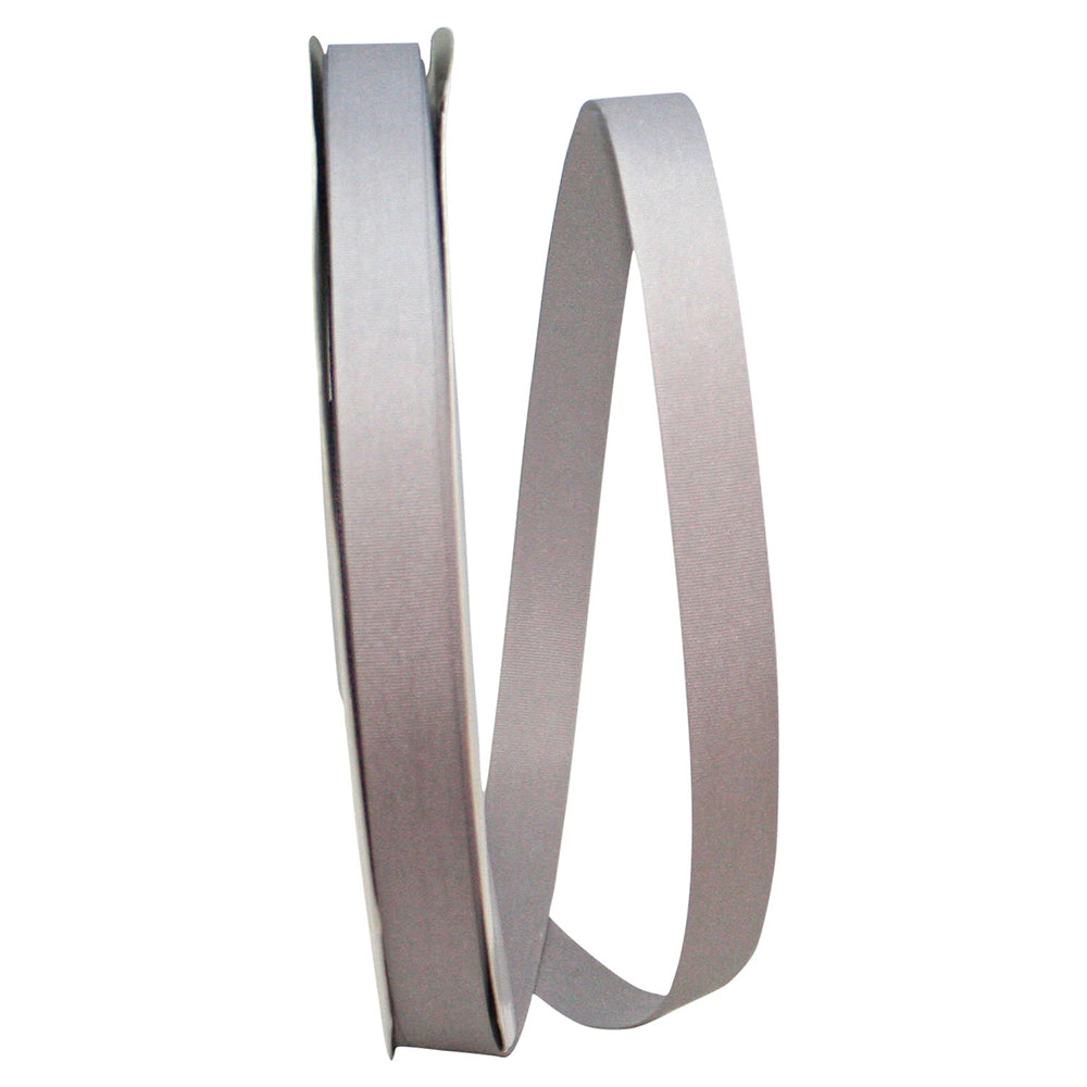 Silver 5/8 Inch Taffeta Ribbon for Wreaths and Bows