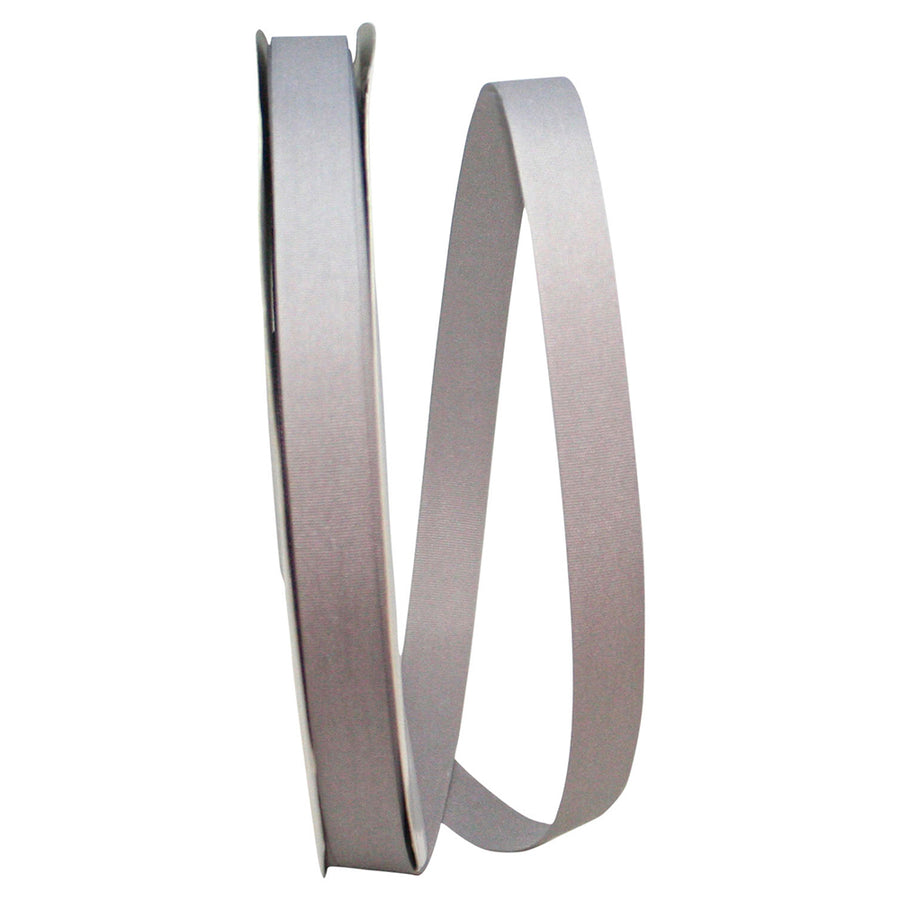 Silver 5/8 Inch Taffeta Ribbon for Wreaths and Bows