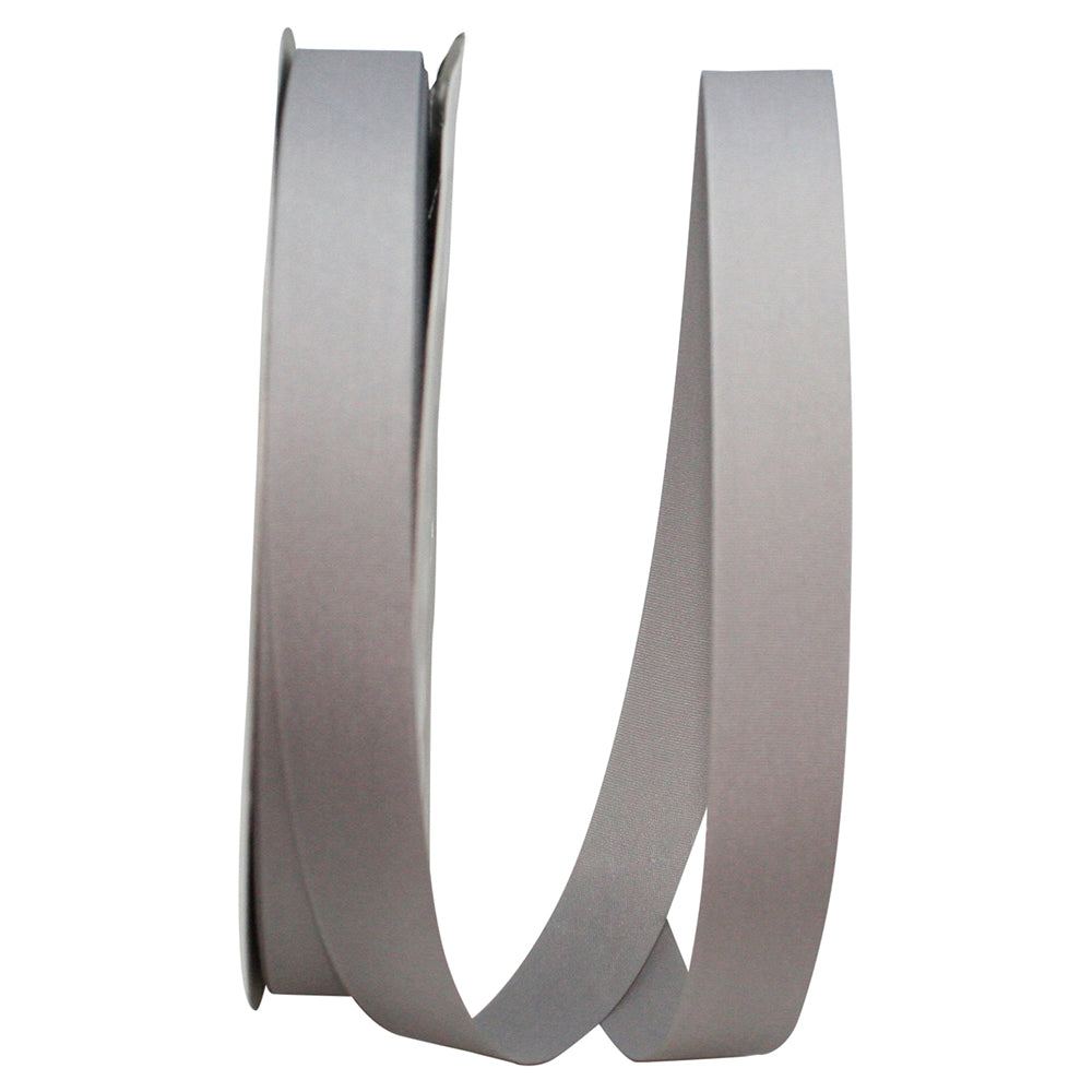 Silver 7/8 Inch Taffeta Ribbon for Wreaths and Bows