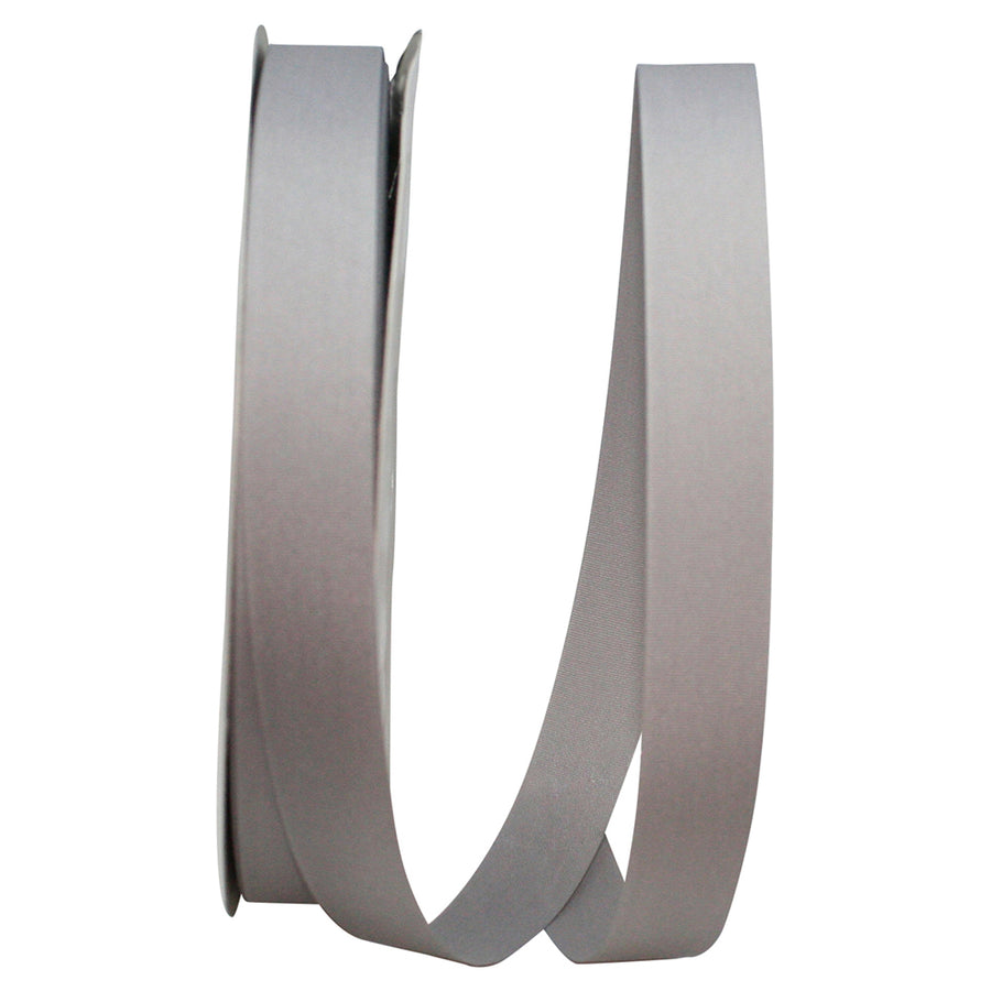 Silver 7/8 Inch Taffeta Ribbon for Wreaths and Bows
