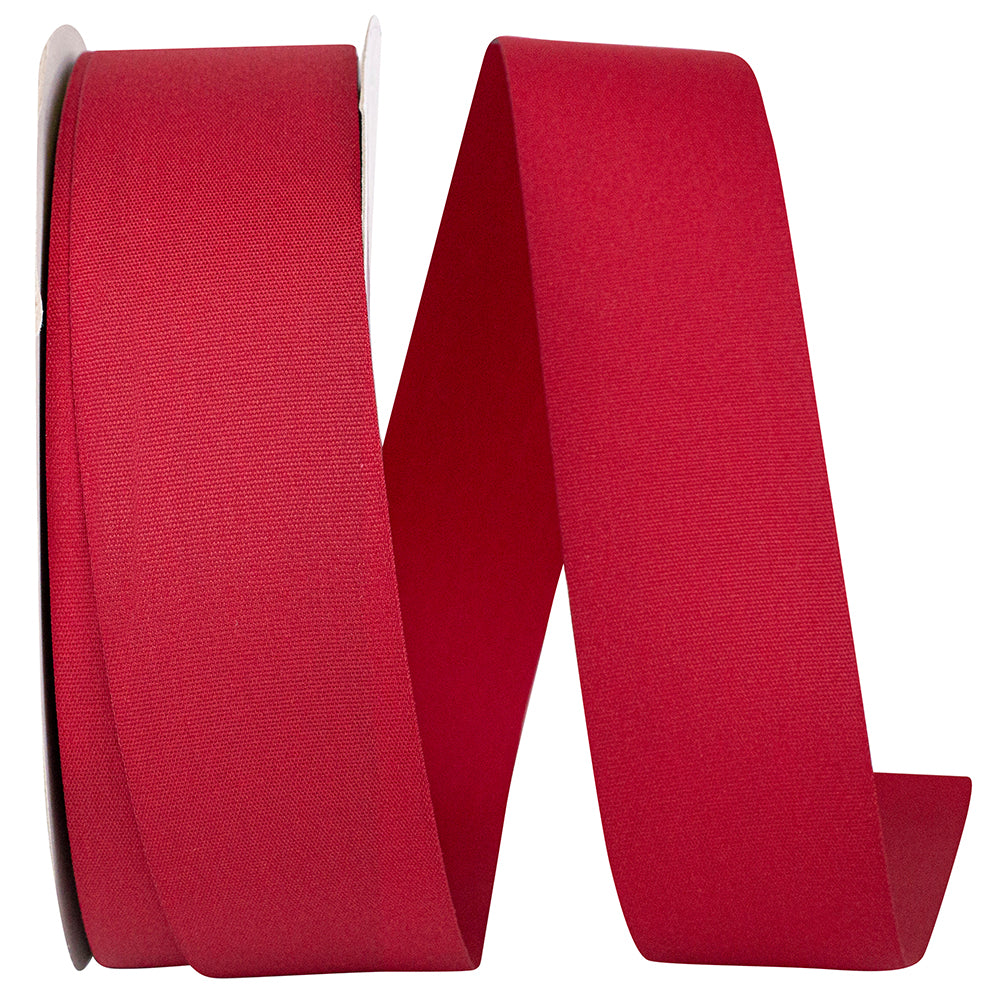 Cranberry Taffeta Ribbon 1-1/2 Inch for Wreaths and Bows