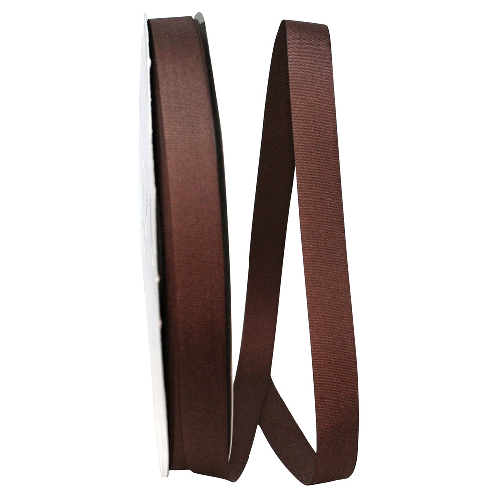 Chocolate Taffeta Ribbon 5/8 Inch for Wreaths and Bows
