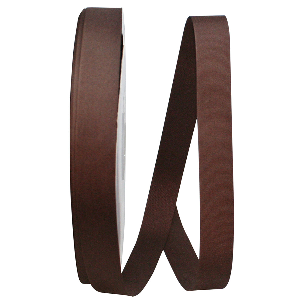 Chocolate Soliterra Taffeta Ribbon 7/8 Inch for Bows
