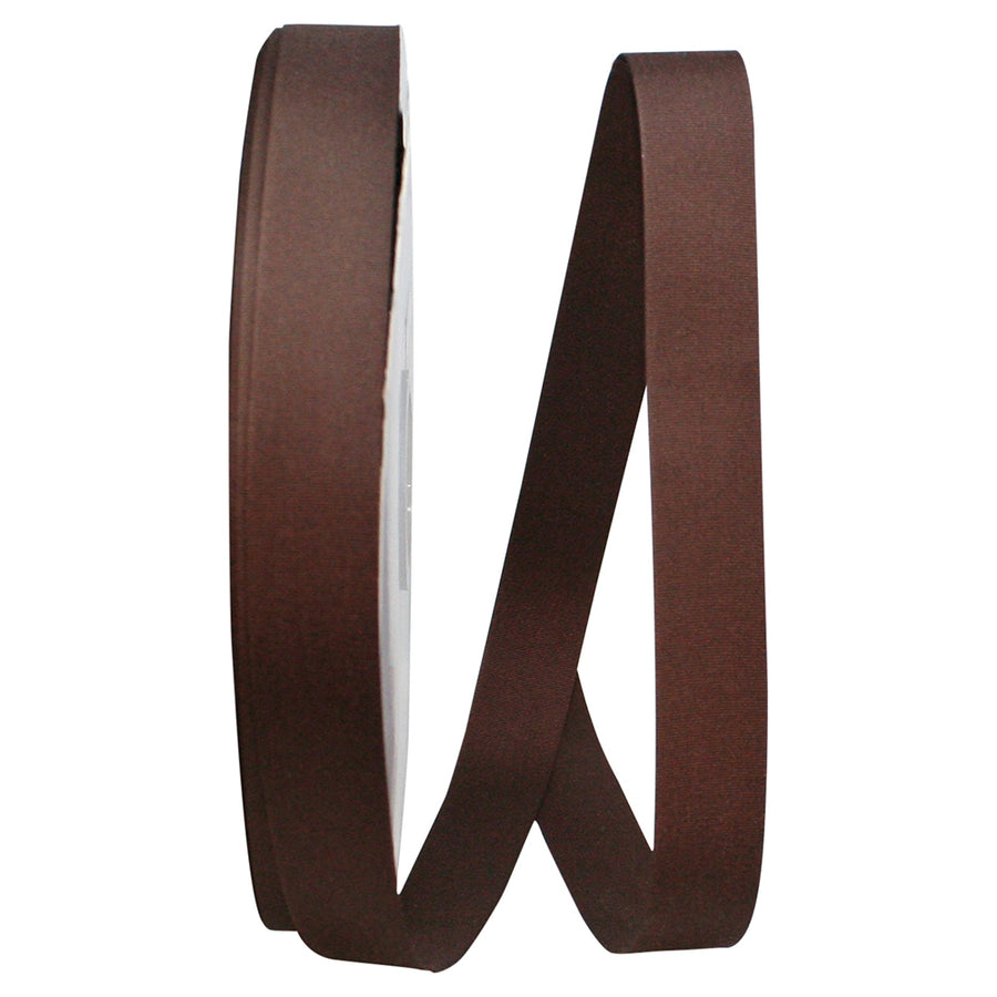 Chocolate Soliterra Taffeta Ribbon 7/8 Inch for Bows