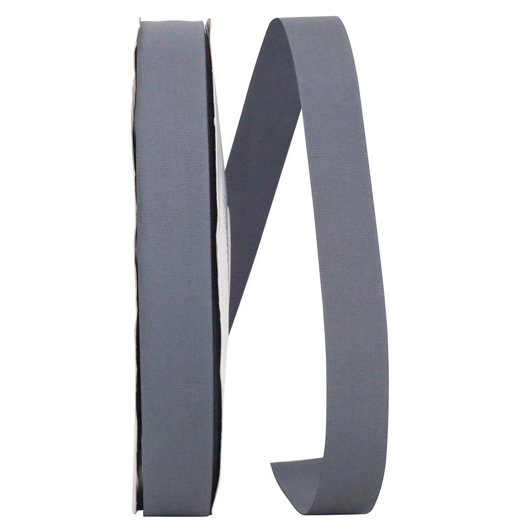 Gunmetal Soliterra Taffeta Ribbon 7/8 Inch for Bows