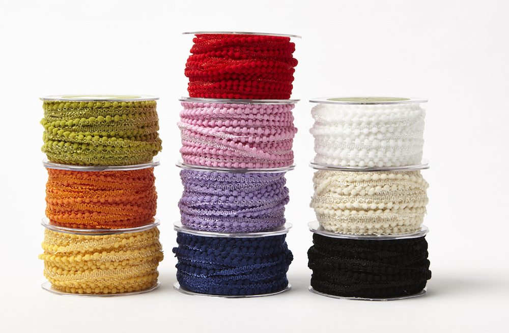 3/8 Inch Mini Pom Pom Ribbon – 419-27 Yellow