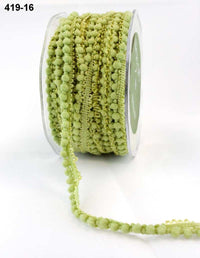 3/8 Inch Mini Pom Pom Ribbon – 419-16 Olive