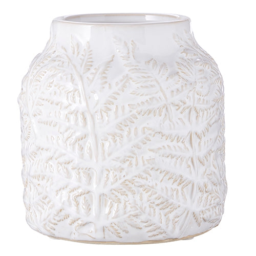 7" Leaf Embossed Vase