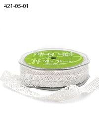1/2 Inch Crochet Ribbon – 421-05-01 White