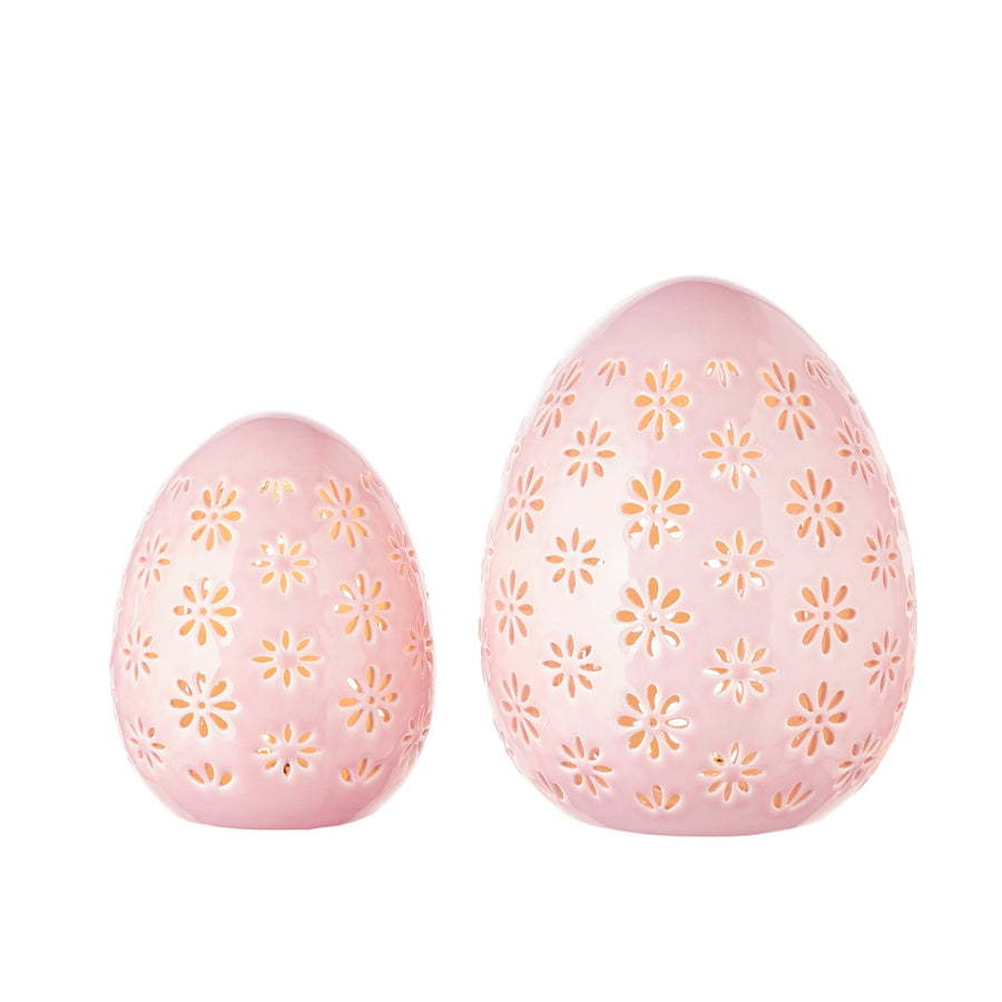 7.25" Pink Lighted Eggs