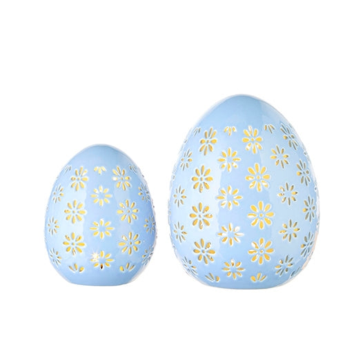 7.25" Blue Lighted Eggs