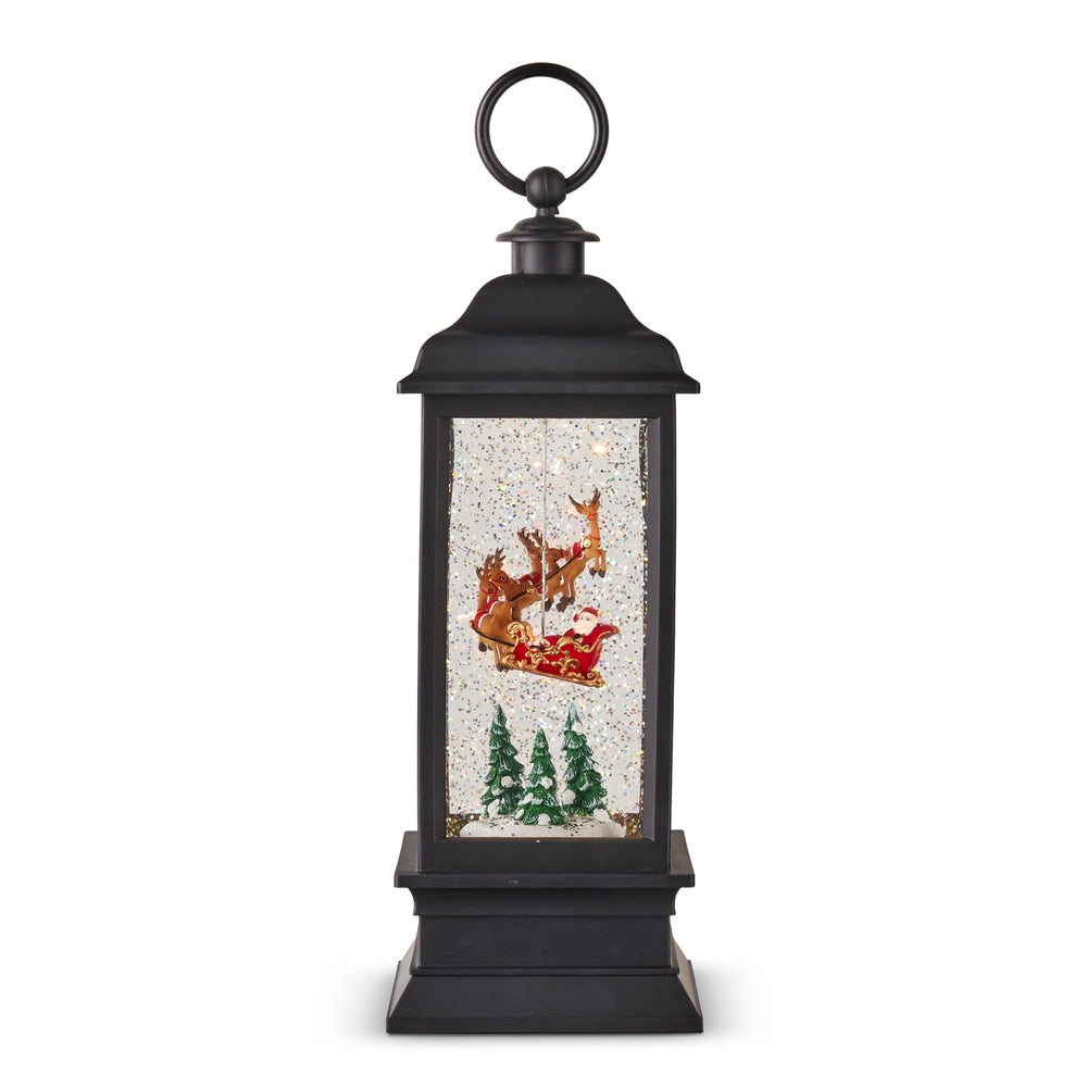 11" Santa Flying Animated Lighted Water Lantern