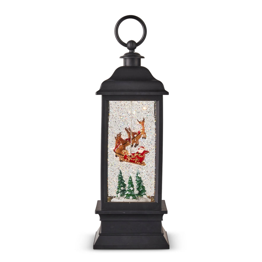 11" Santa Flying Animated Lighted Water Lantern