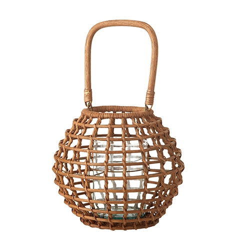 12" Orb Handled Lantern with Glass Insert