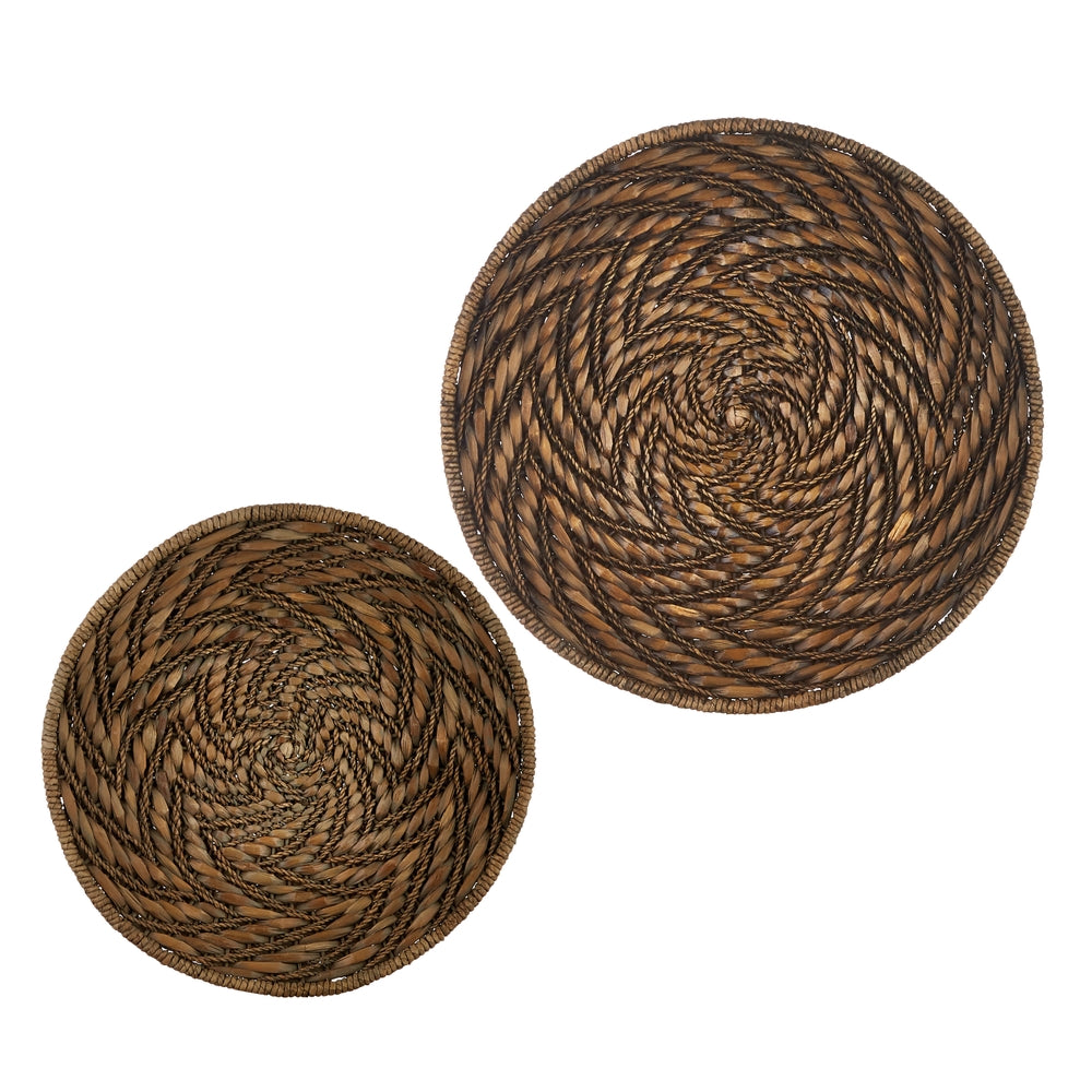24" Woven Medallion Baskets