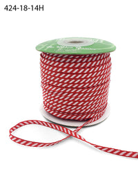 1/8 Inch Mini Diagonal Stripes Ribbon with Woven Edge – 424-18-14H Red