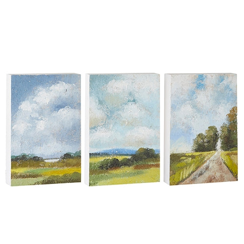 12" Landscape Block Wall Art