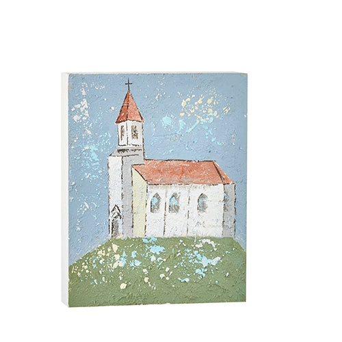 10" Church Block Wall Art