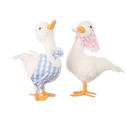 9.5" Sisal Duck with Gingham