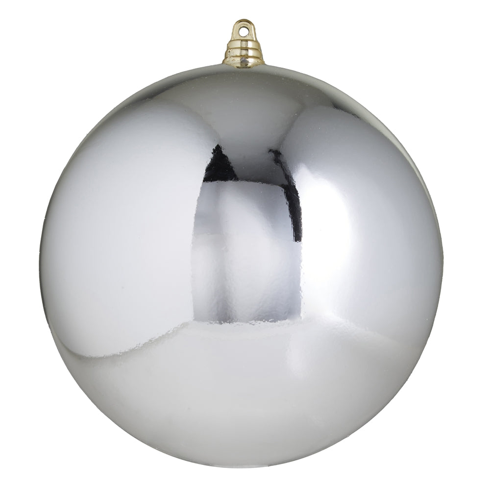 6" Shiny Silver Ball Ornament