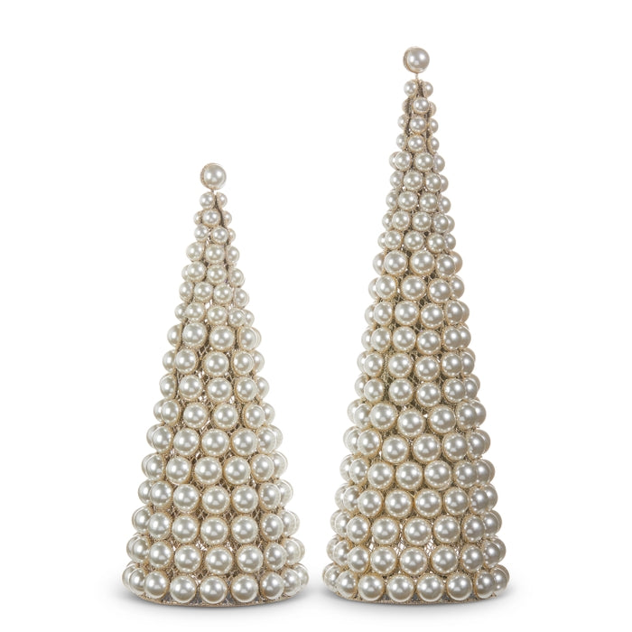 15.5" Pearl Cone Trees