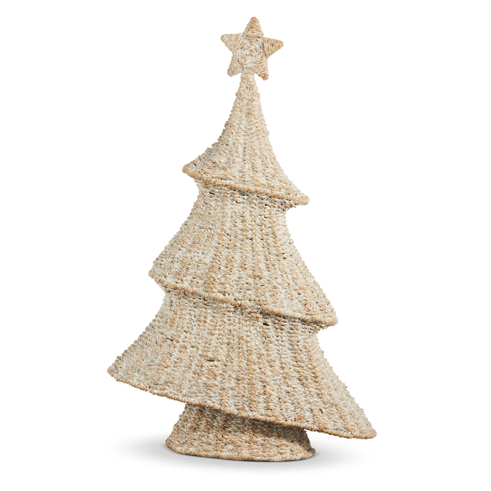 24.5" Whitewash Flat Woven Tree