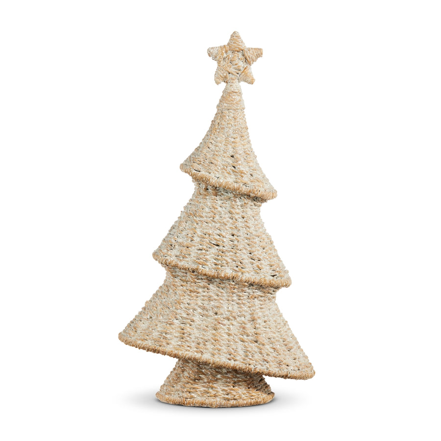 18.5" Whitewash Flat Woven Tree