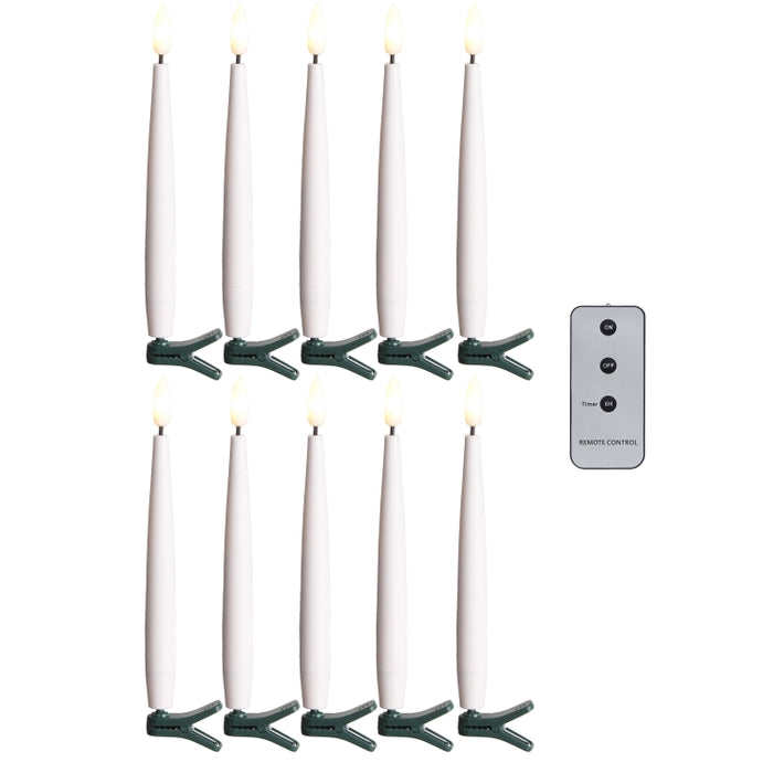6" Clip-On Lighted Candles with Remote