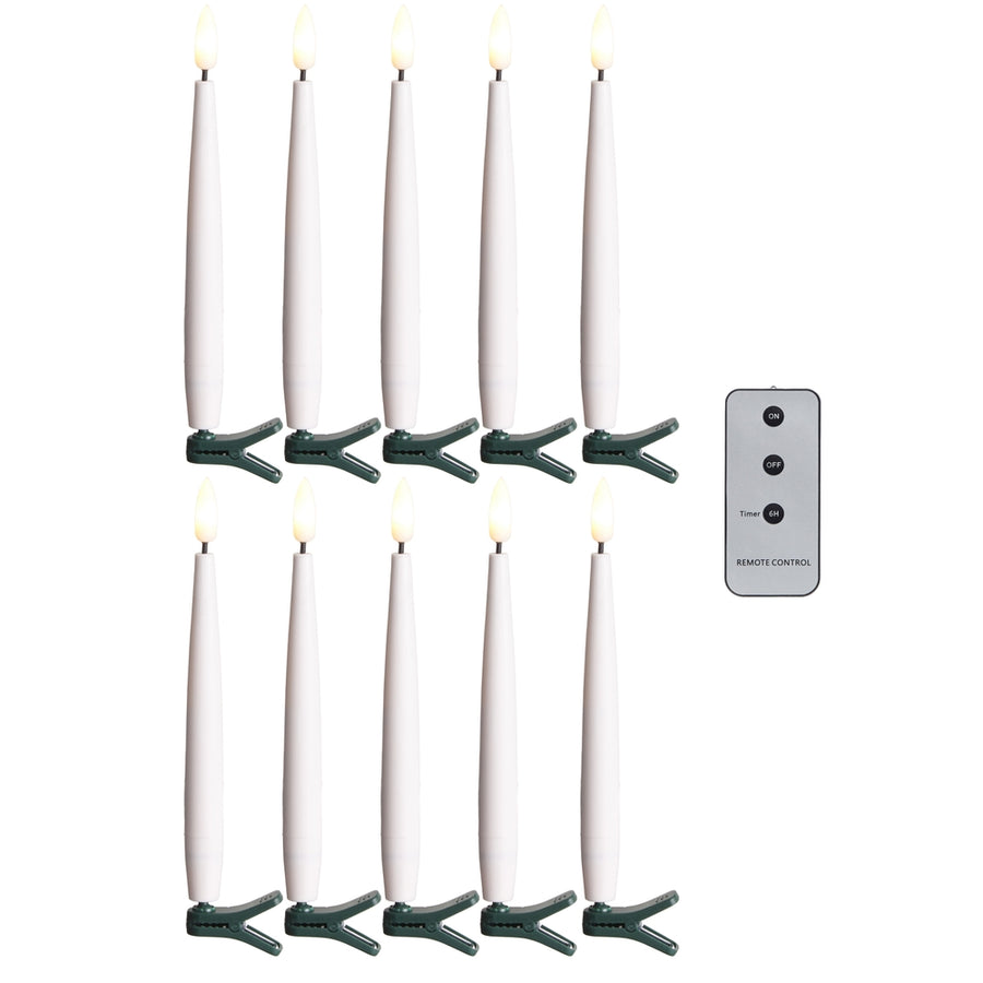 6" Clip-On Lighted Candles with Remote