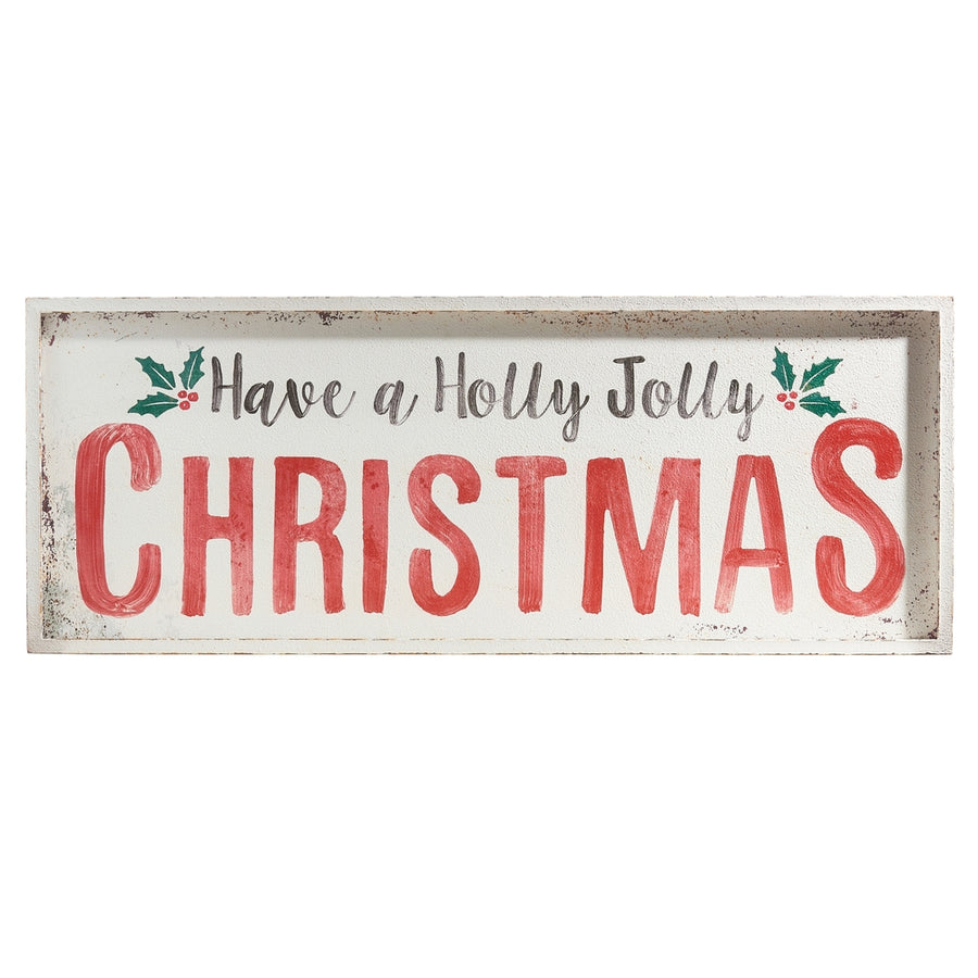 47.75" Holly Jolly Christmas Framed Wall Art