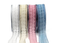 1 Inch Sheer Lace / Wired Ribbon
