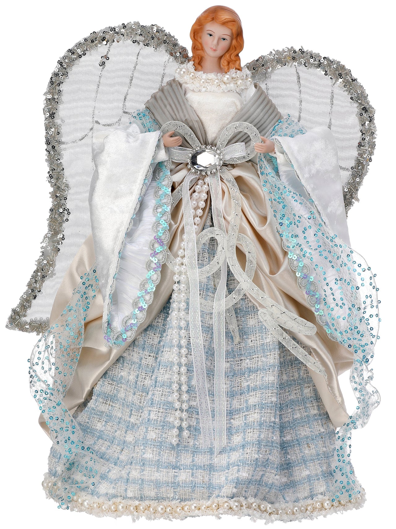 16" Blue Coastal Angel Tree Topper