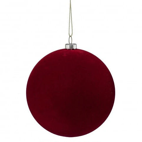 4" Velvet Ball Ornament Pack Of 4