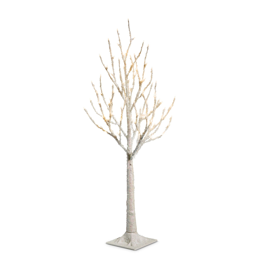 3.5' Lighted White Iced Tree