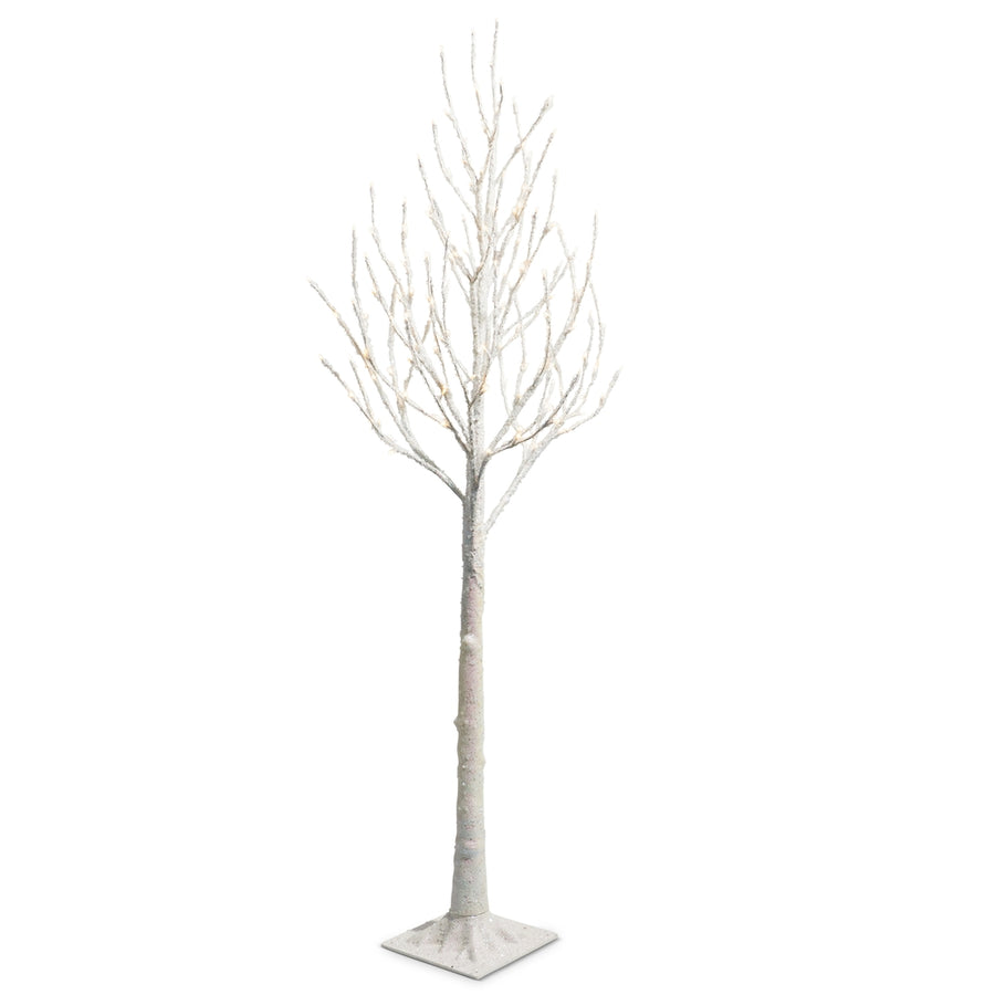 5.5' Lighted White Iced Tree