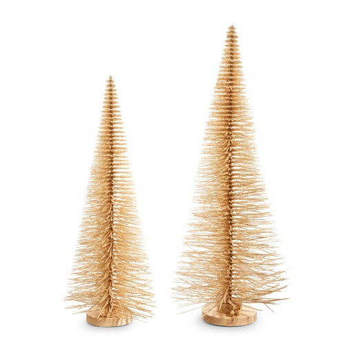 24" Natural Bottle Brush Trees