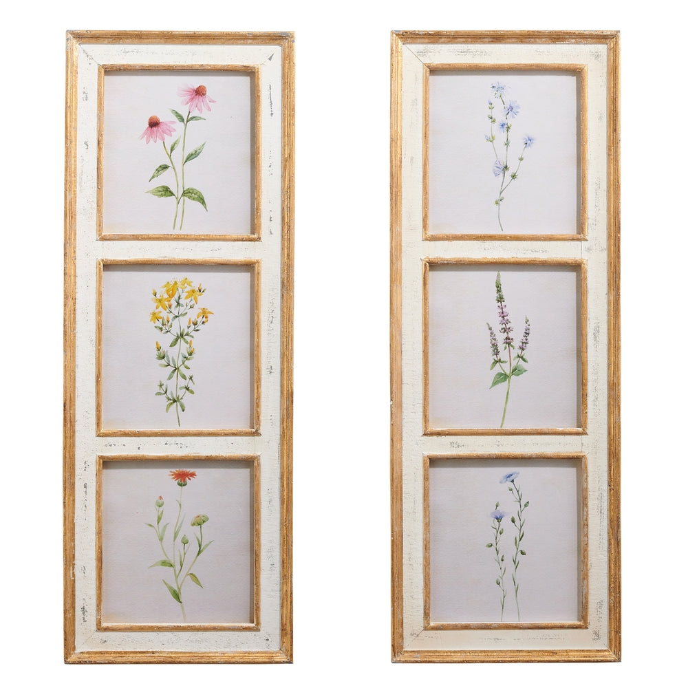 38" Botanical Floral Framed Wall Art