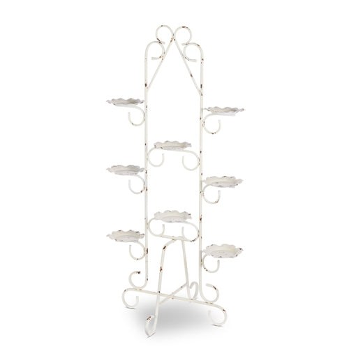 50" Distressed Tiered Plant-Candle Stand