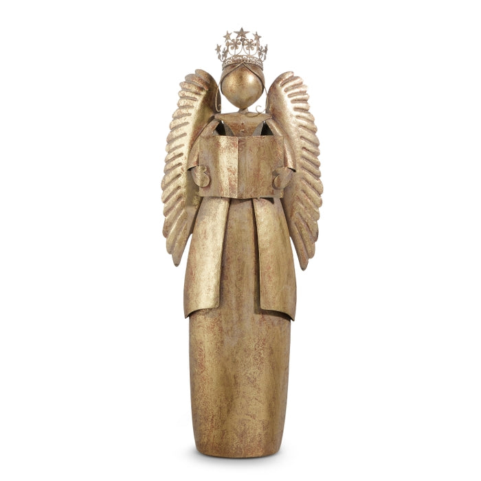 27" Antiqued Gold Angel