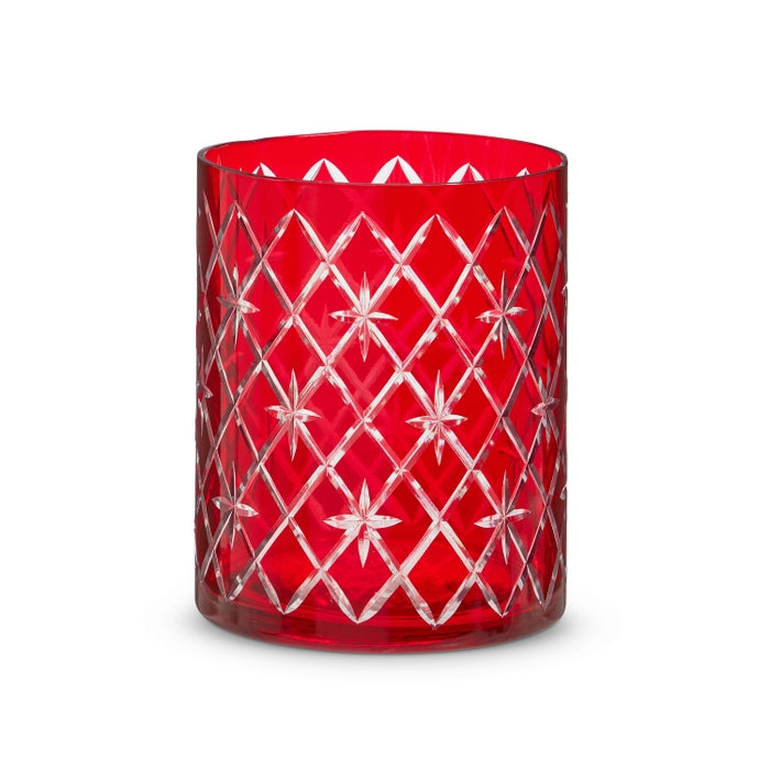 6.25" Red Etched Container
