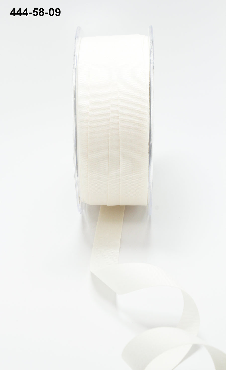 5/8 Inch Faux Lightweight Linen Ribbon with Woven Edge – 444-58-09 Ivory