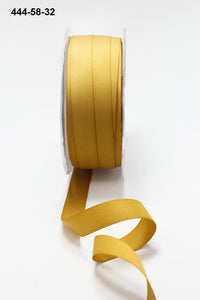 5/8 Inch Faux Lightweight Linen Ribbon with Woven Edge – 444-58-32 Antique Gold