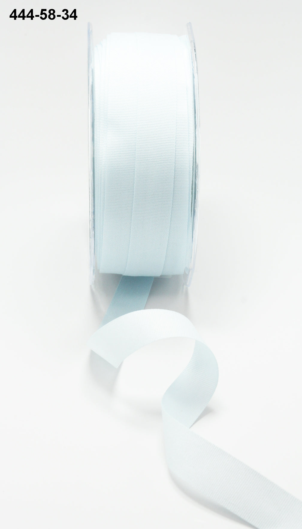 5/8 Inch Faux Lightweight Linen Ribbon with Woven Edge – 444-58-34 Light Blue