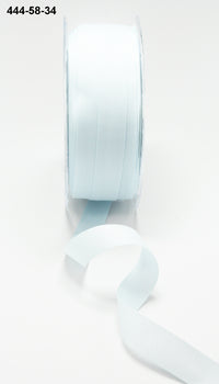 5/8 Inch Faux Lightweight Linen Ribbon with Woven Edge – 444-58-34 Light Blue